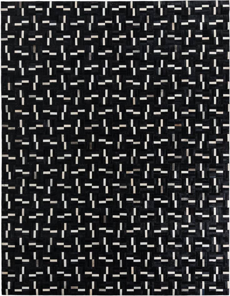 Detail image of 8' 2 x 9' 10 Cowhide Leather Rug