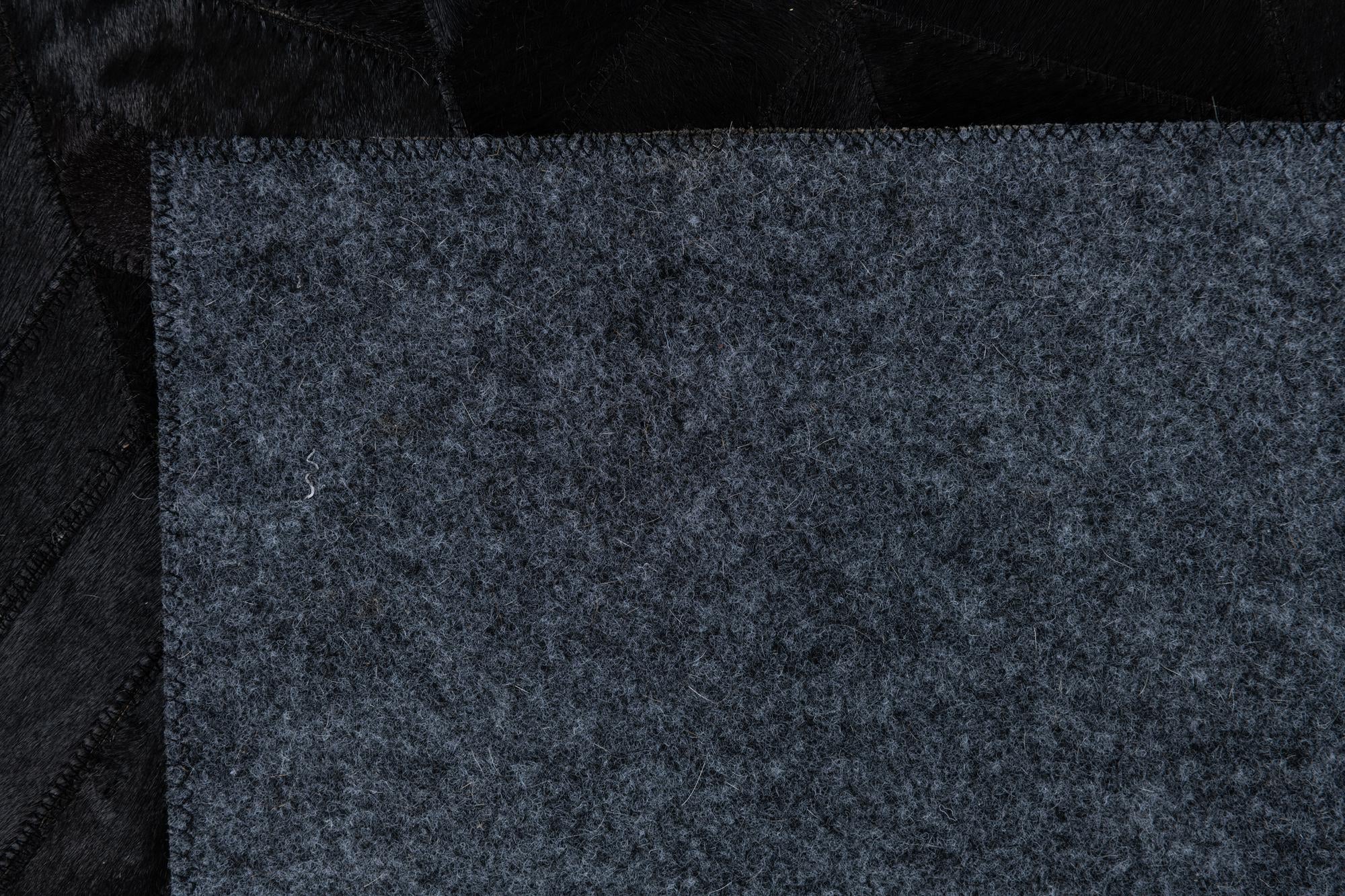 5' 1 x 8' Cowhide Leather Rug