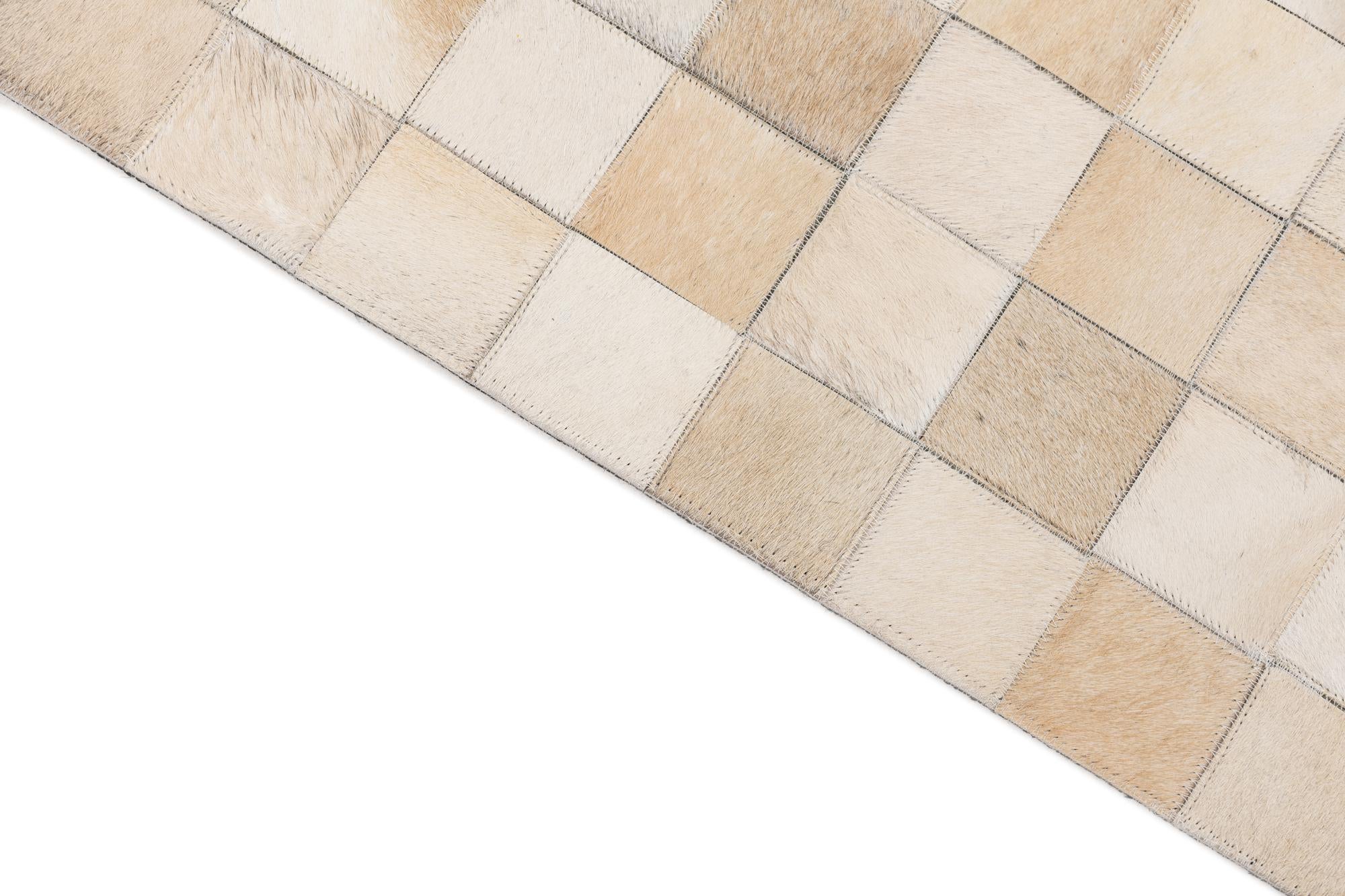 5' x 8' Cowhide Leather Rug