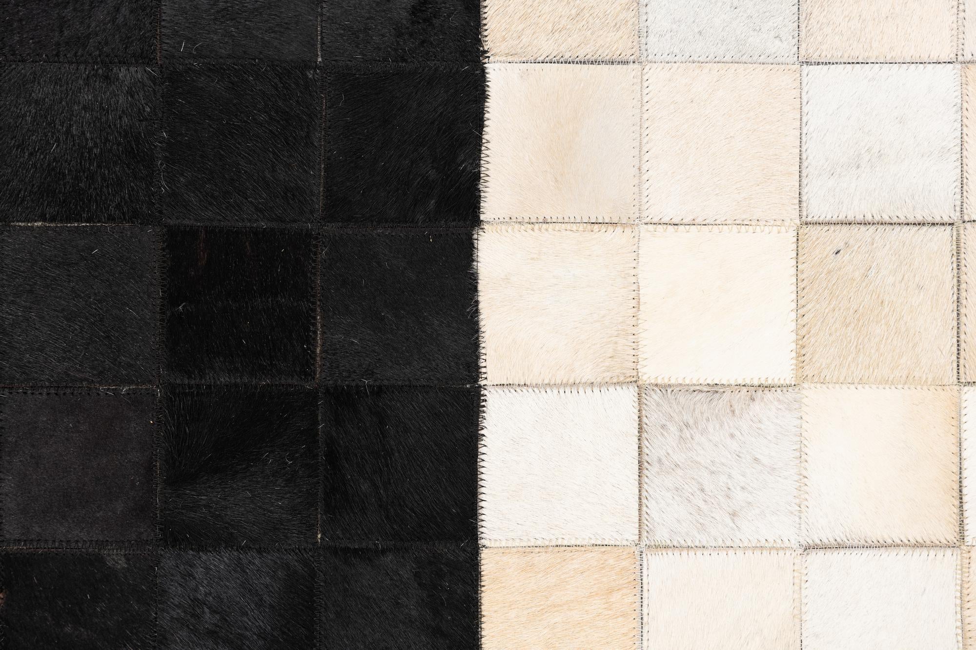 5' x 8' Cowhide Leather Rug