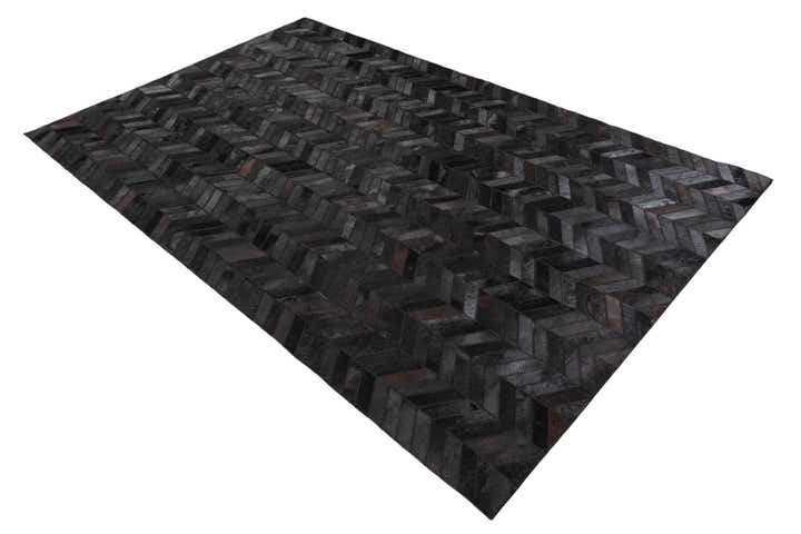 5' 1 x 8' Cowhide Leather Rug
