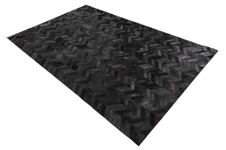 Detail image of 5' 1 x 8' Cowhide Leather Rug