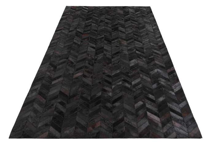 5' 1 x 8' Cowhide Leather Rug