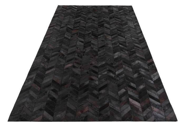 Detail image of 5' 1 x 8' Cowhide Leather Rug