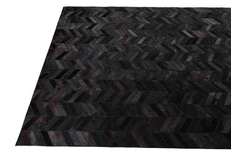 Detail image of 5' 1 x 8' Cowhide Leather Rug