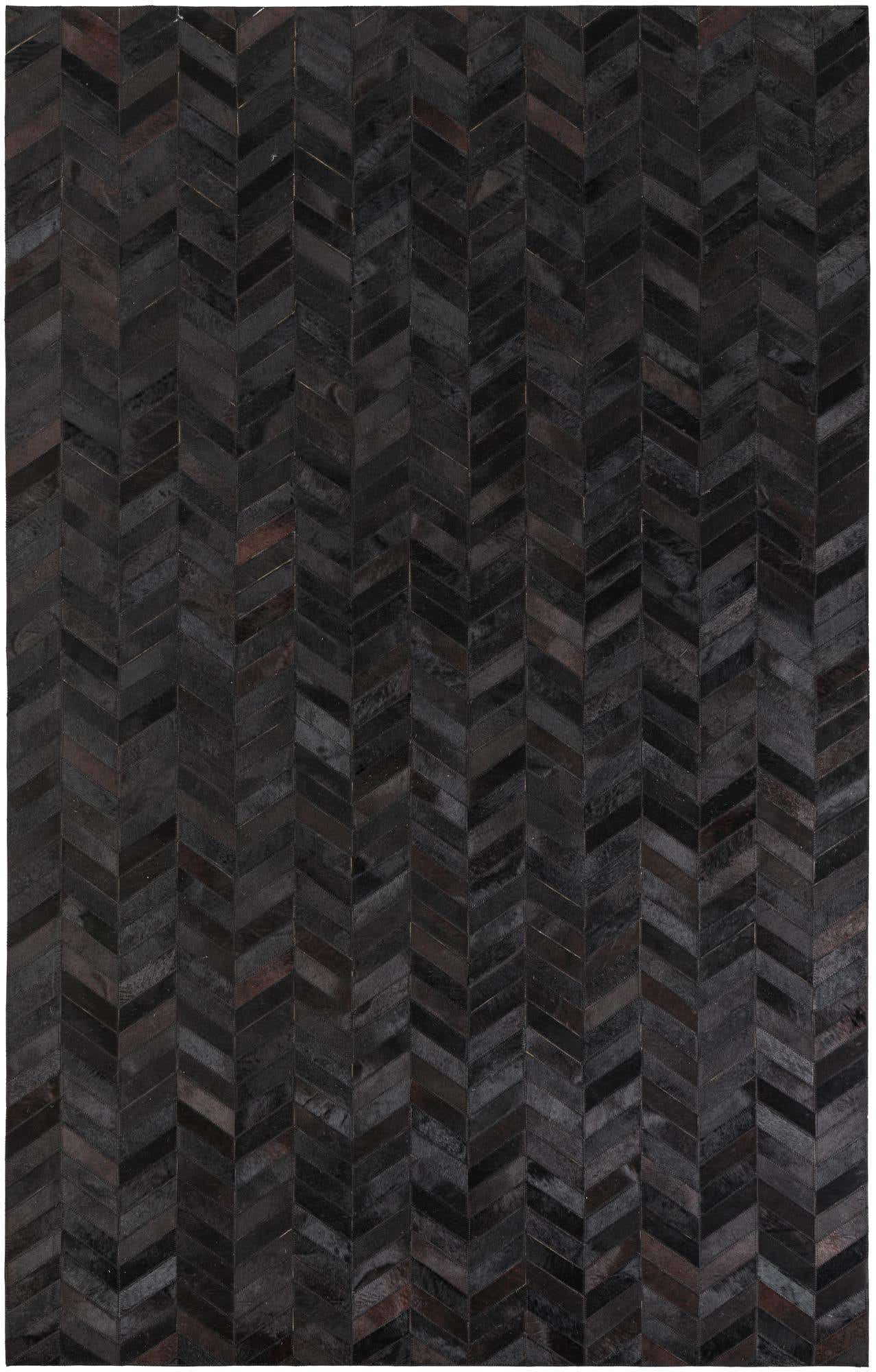 5' 1 x 8' Cowhide Leather Rug