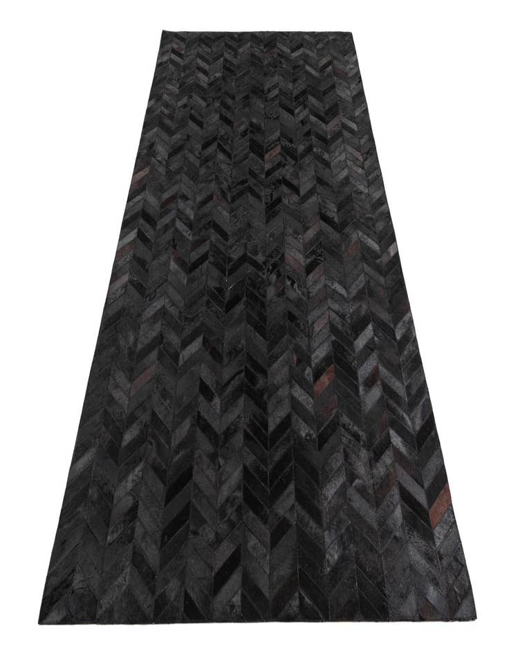 Detail image of 5' 2 x 8' 1 Cowhide Leather Rug