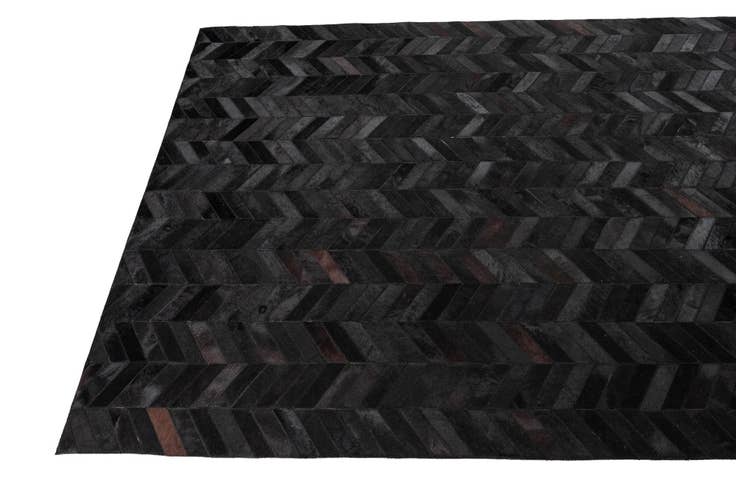 Detail image of 5' 2 x 8' 1 Cowhide Leather Rug