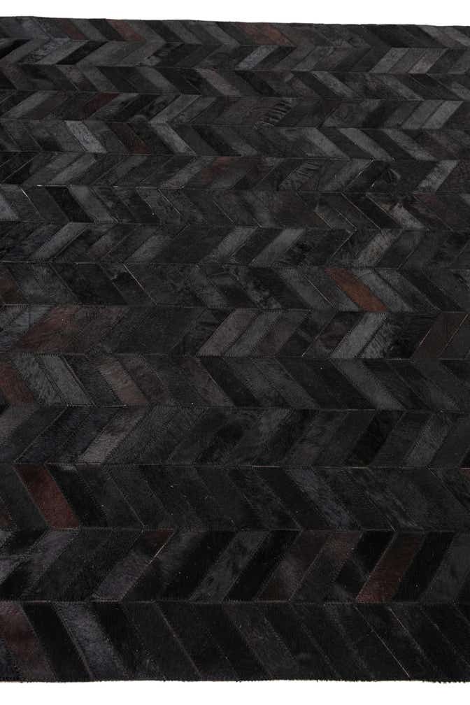 5' 2 x 8' 1 Cowhide Leather Rug