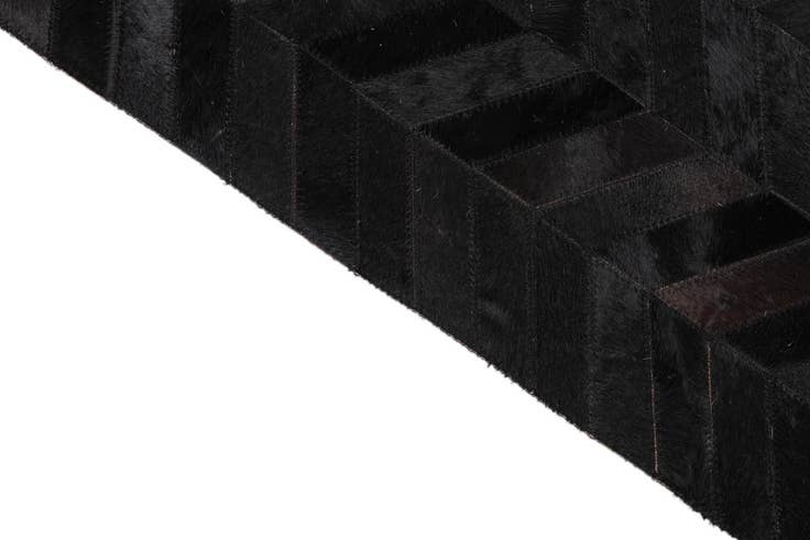Detail image of 5' 2 x 8' 1 Cowhide Leather Rug
