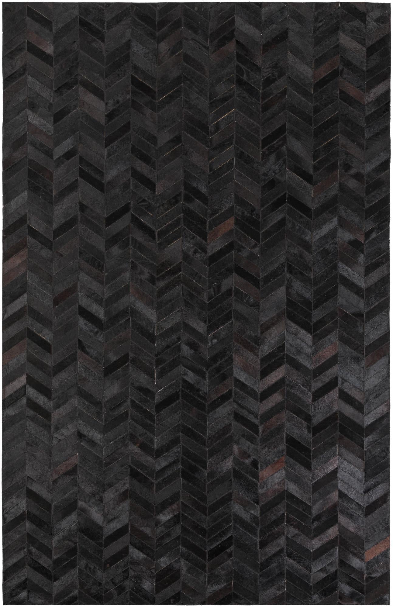 5' 2 x 8' 1 Cowhide Leather Rug