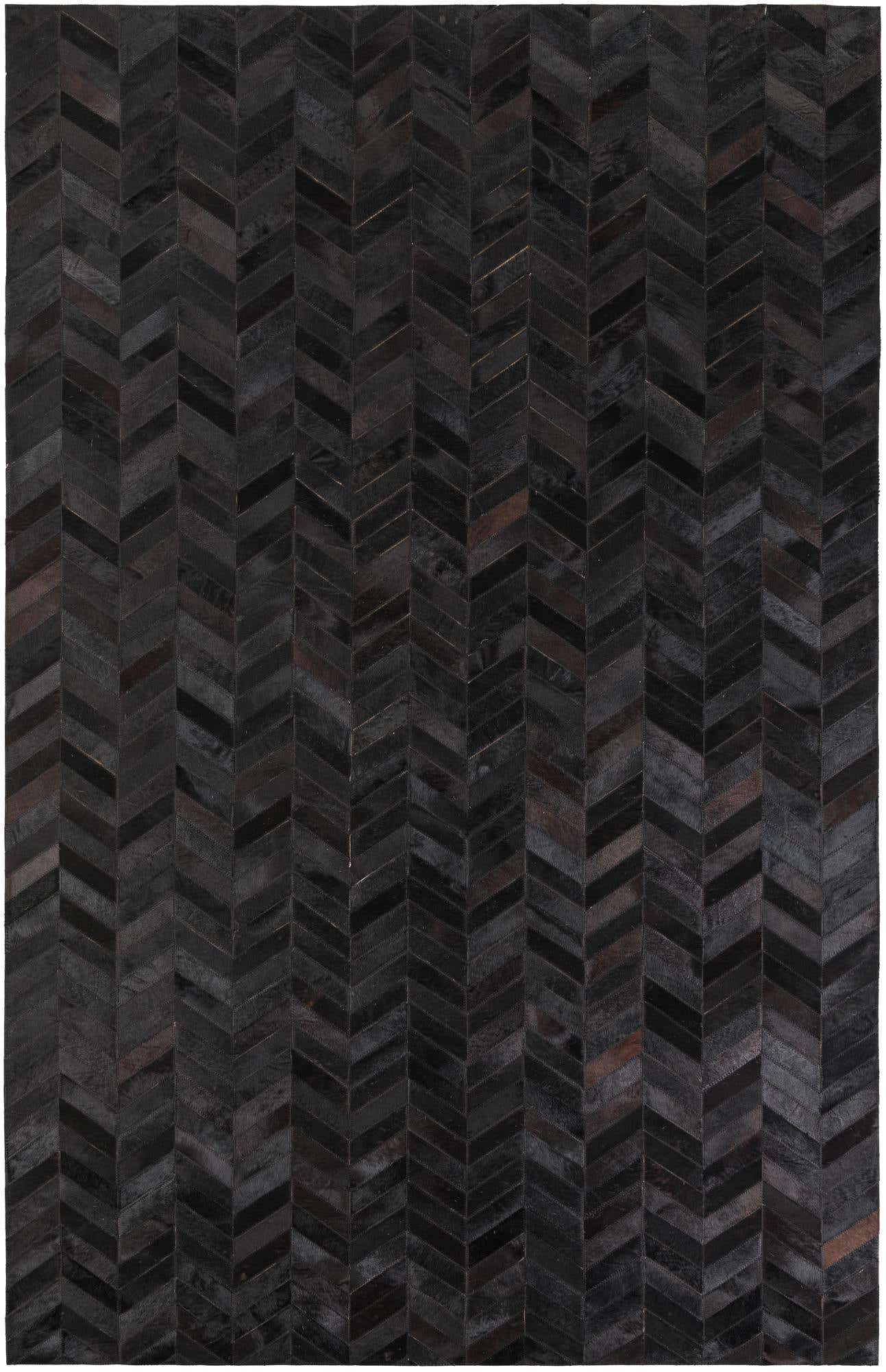 5' 2 x 8' 1 Cowhide Leather Rug