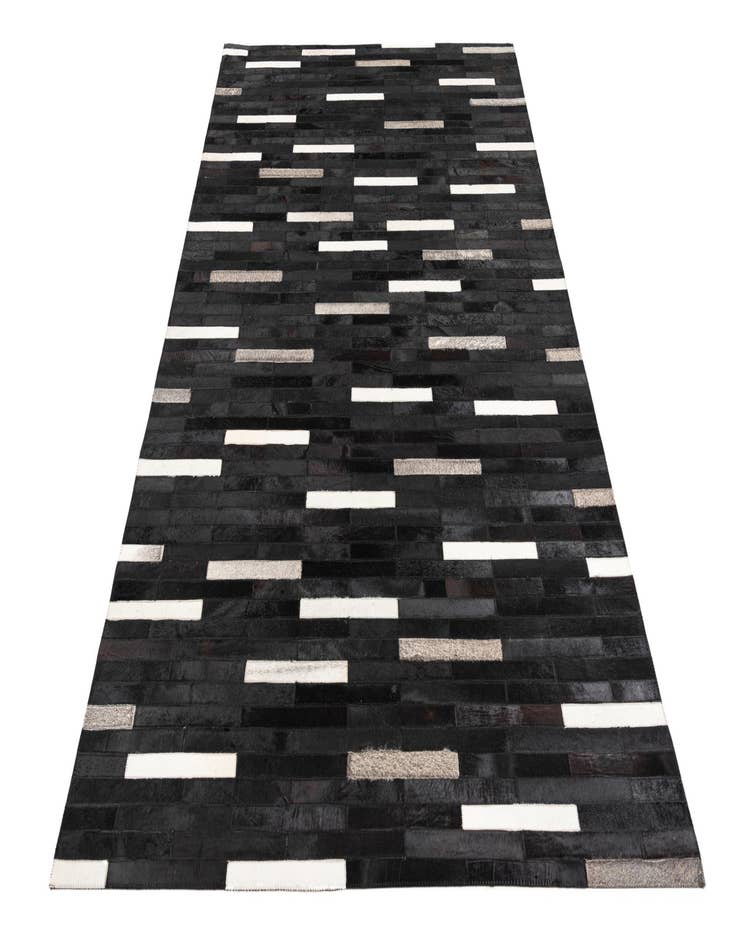 Detail image of 5' 1 x 8' Cowhide Leather Rug