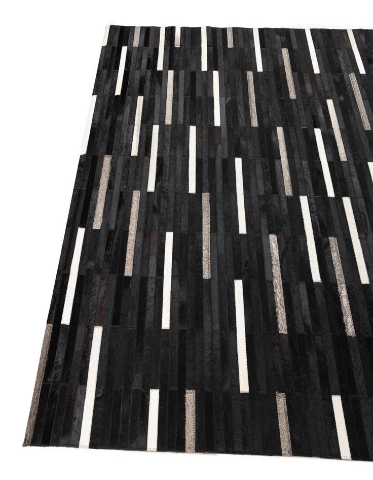 Detail image of 5' 1 x 8' Cowhide Leather Rug