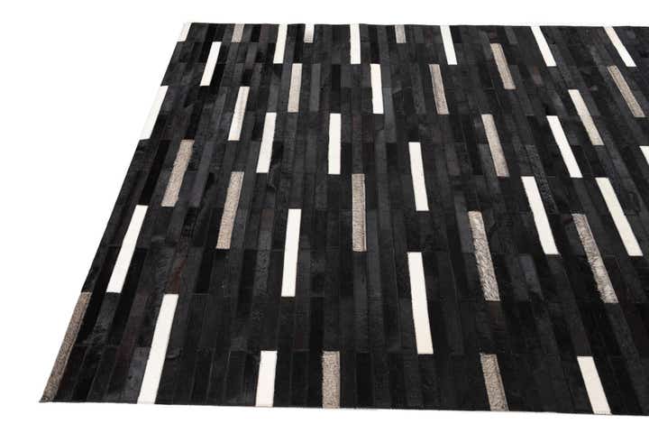 5' 1 x 8' Cowhide Leather Rug
