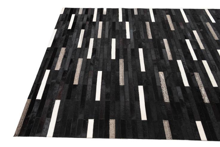 Detail image of 5' 1 x 8' Cowhide Leather Rug