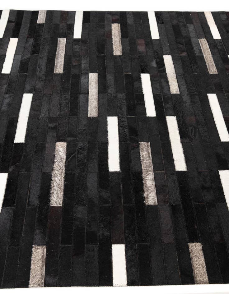 Detail image of 5' 1 x 8' Cowhide Leather Rug