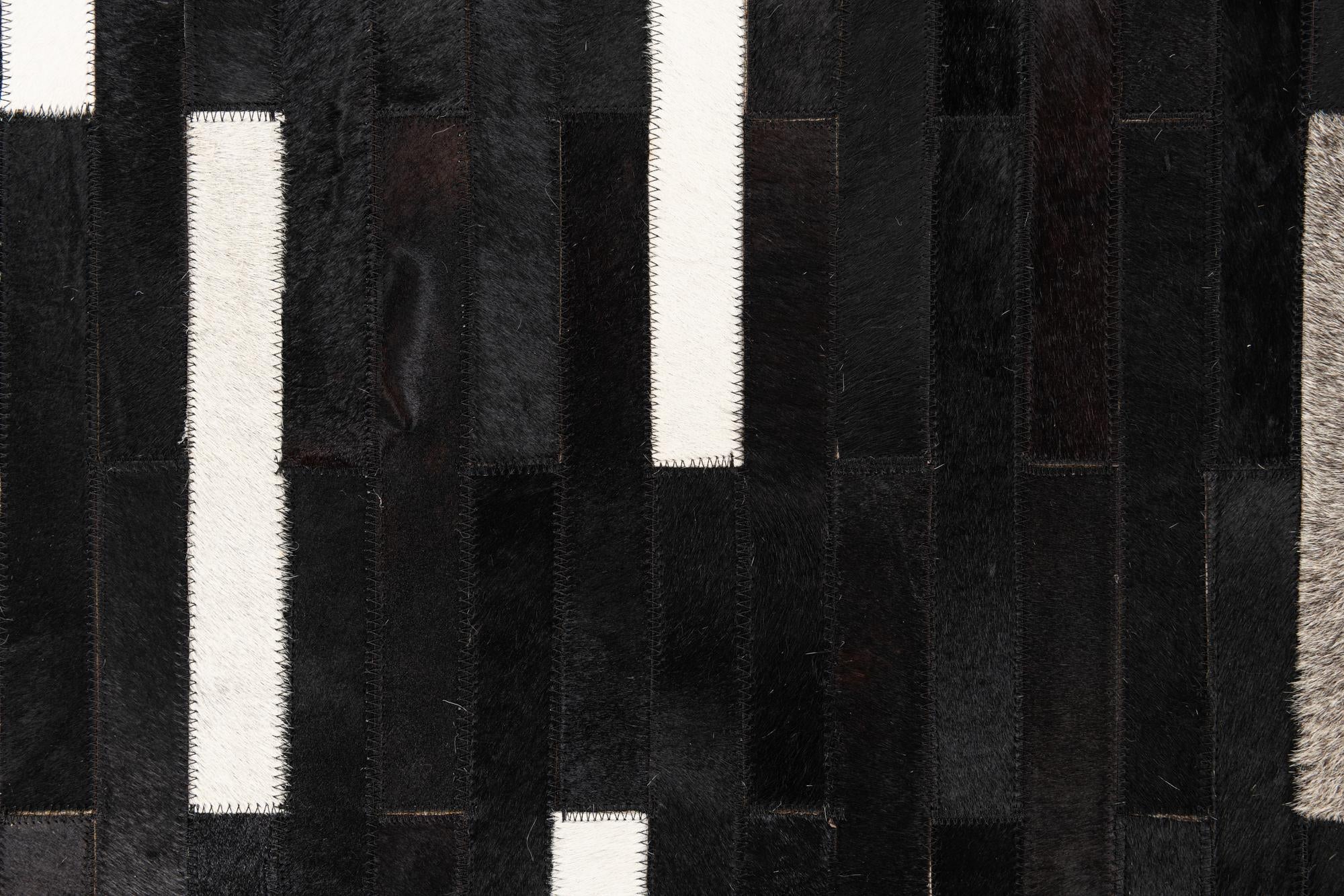 5' 1 x 8' Cowhide Leather Rug