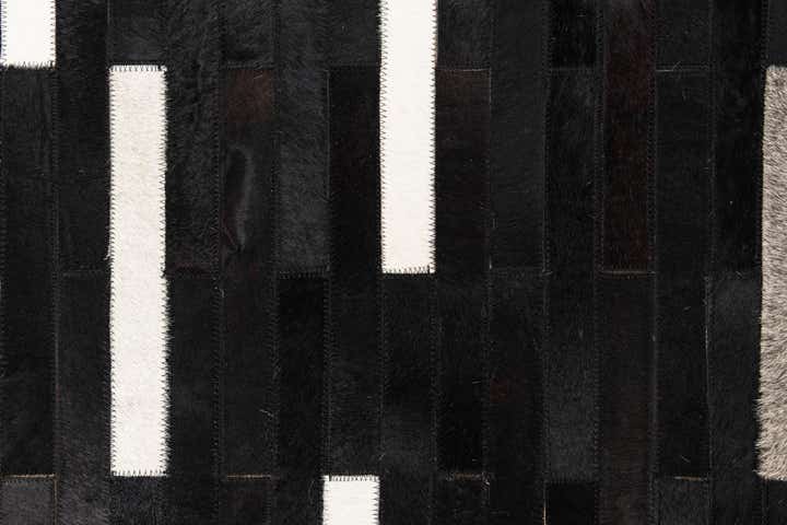 5' 1 x 8' Cowhide Leather Rug