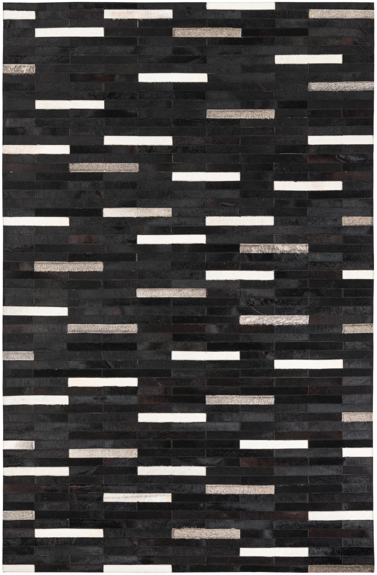 5' 1 x 8' Cowhide Leather Rug