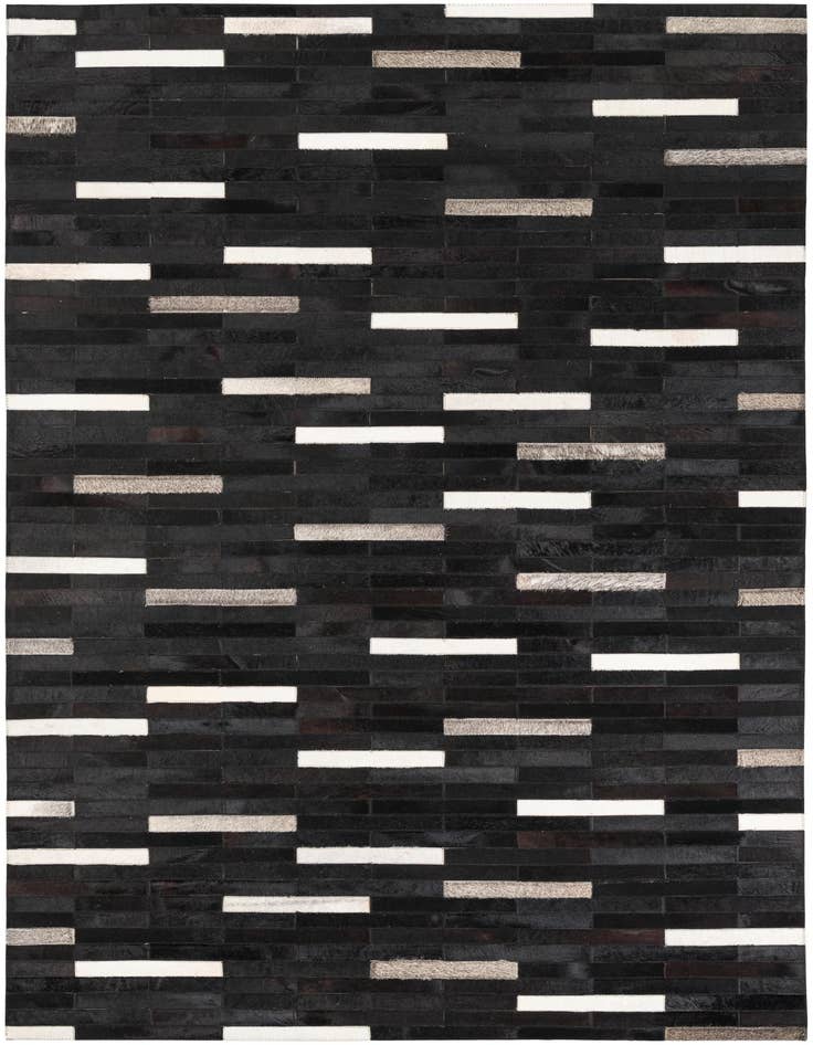 Detail image of 5' 1 x 8' Cowhide Leather Rug