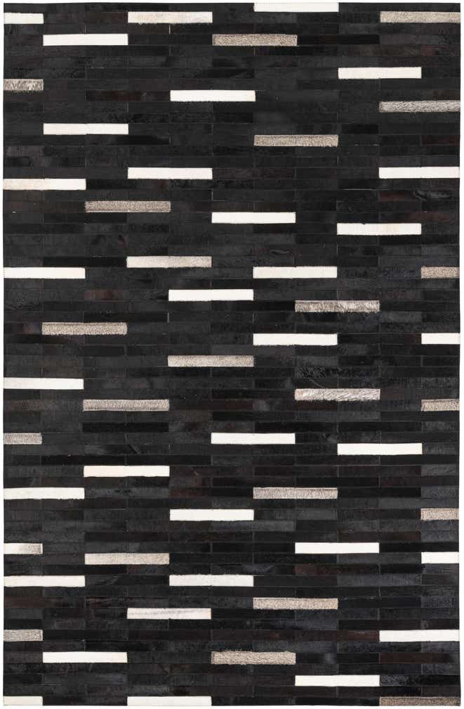 5' 1 x 8' Cowhide Leather Rug