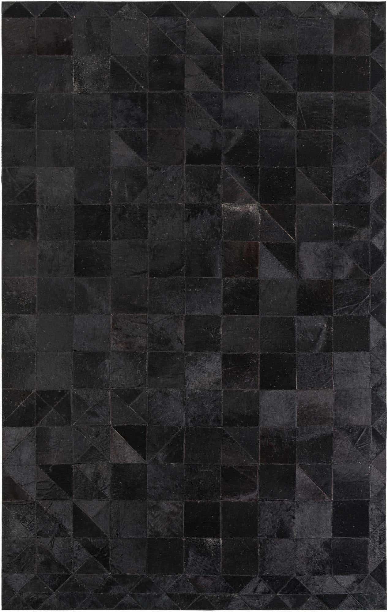 5' x 7' 9 Cowhide Leather Rug
