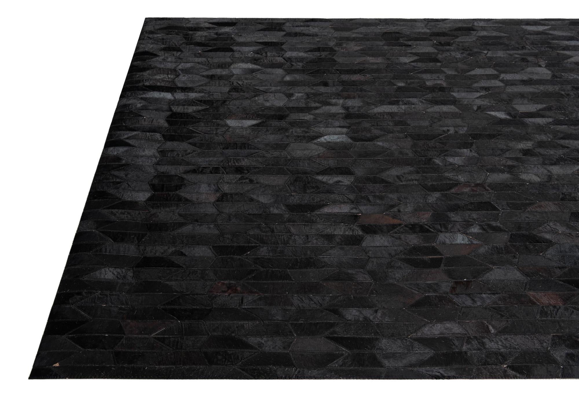 155cm x 245cm Cowhide Leather Rug