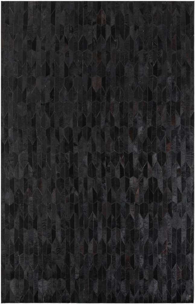 5' 2 x 8' Cowhide Leather Rug