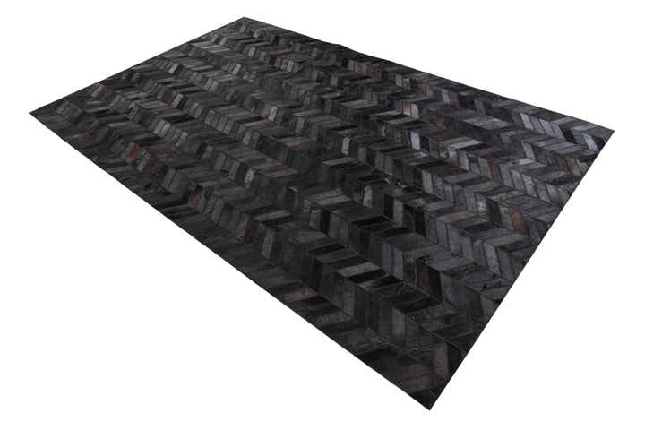 5' 2 x 8' Cowhide Leather Rug