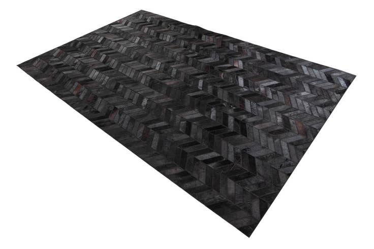 Detail image of 5' 2 x 8' Cowhide Leather Rug