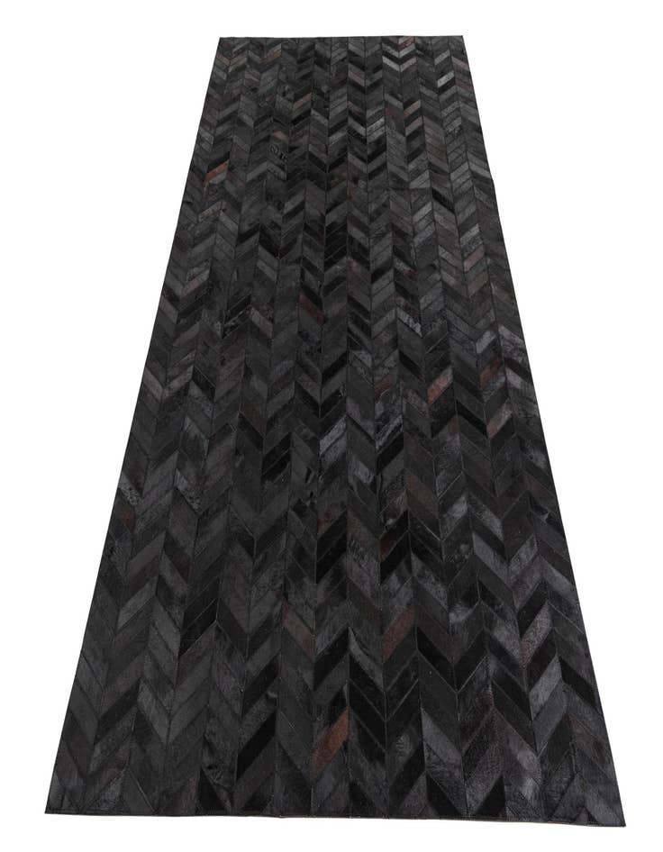 Detail image of 5' 2 x 8' Cowhide Leather Rug