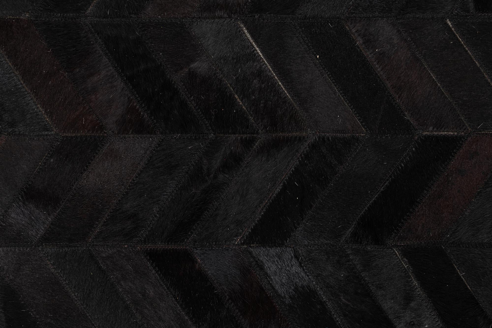 5' 2 x 8' Cowhide Leather Rug