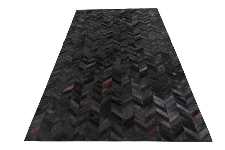 5' 1 x 8' 1 Cowhide Leather Rug