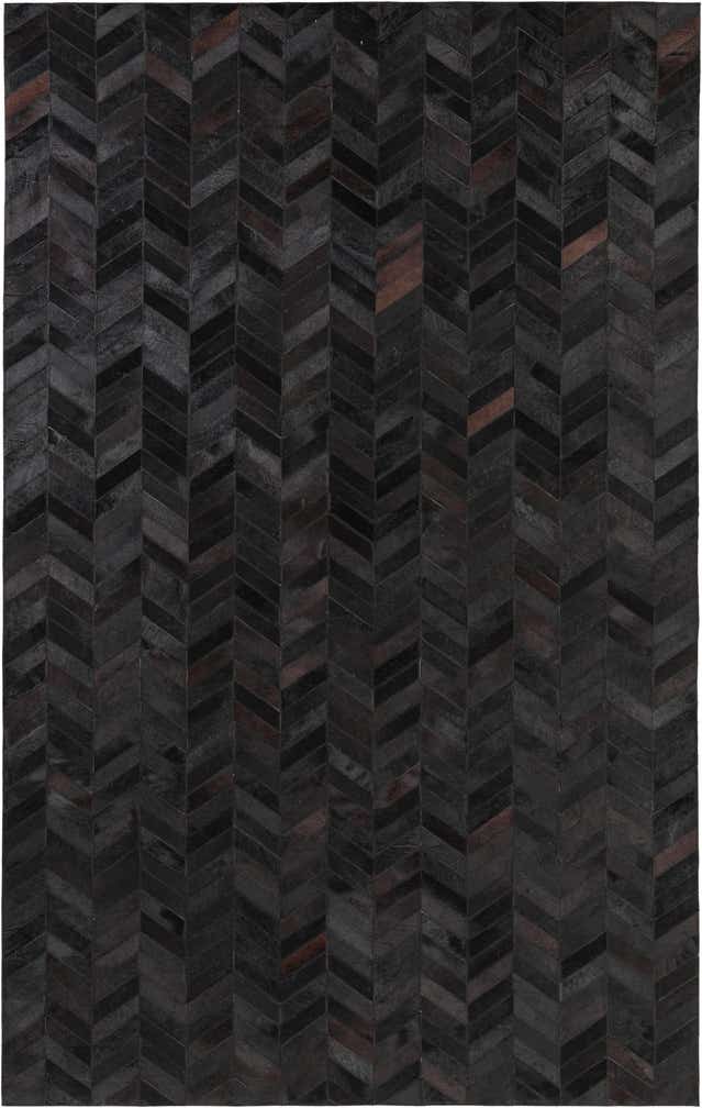 5' 1 x 8' 1 Cowhide Leather Rug