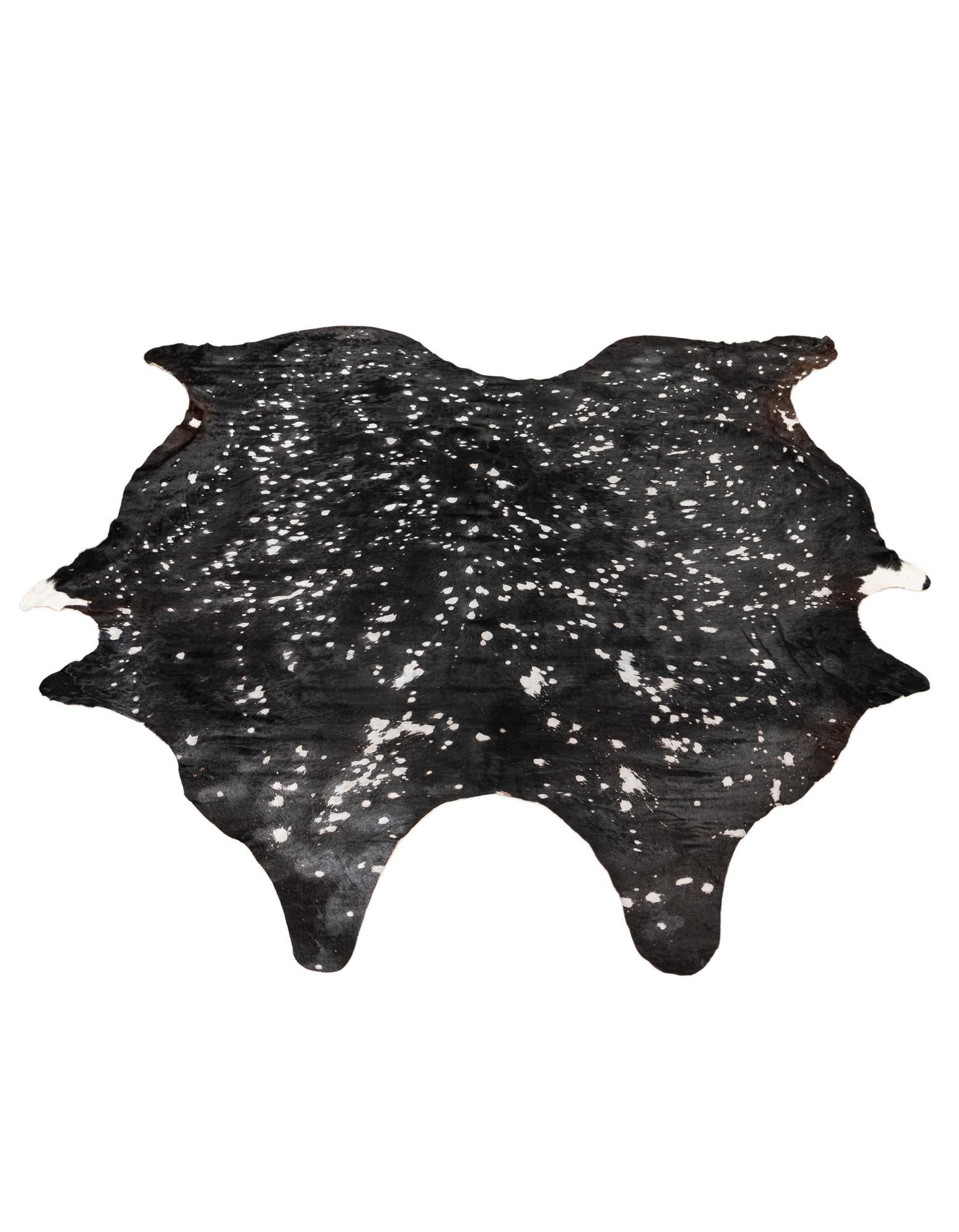 6' 4 x 7' Cowhide Leather Rug
