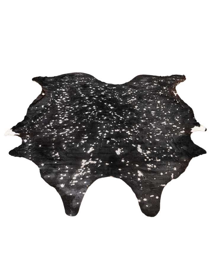 6' 4 x 7' Cowhide Leather Rug