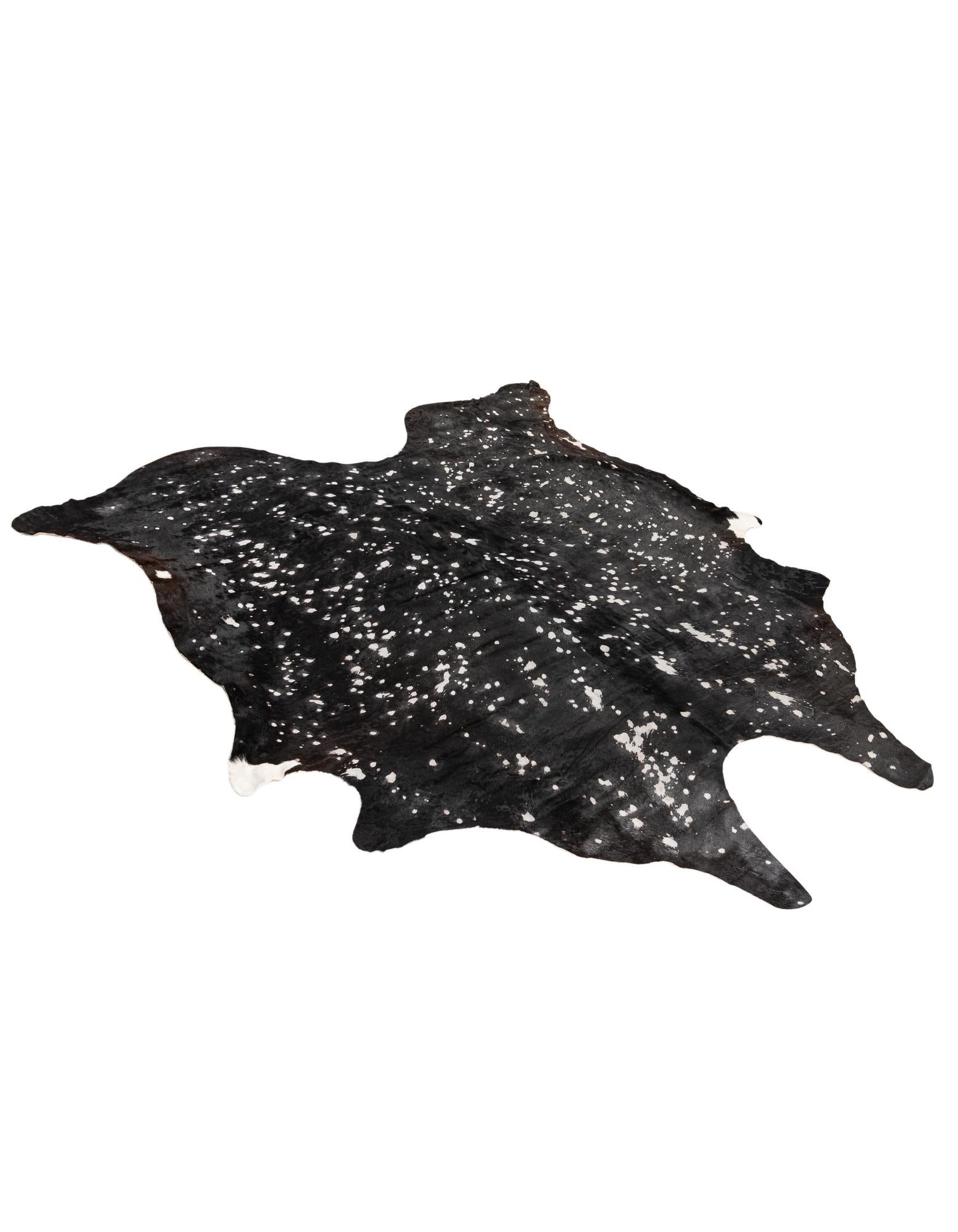 6' 4 x 7' Cowhide Leather Rug