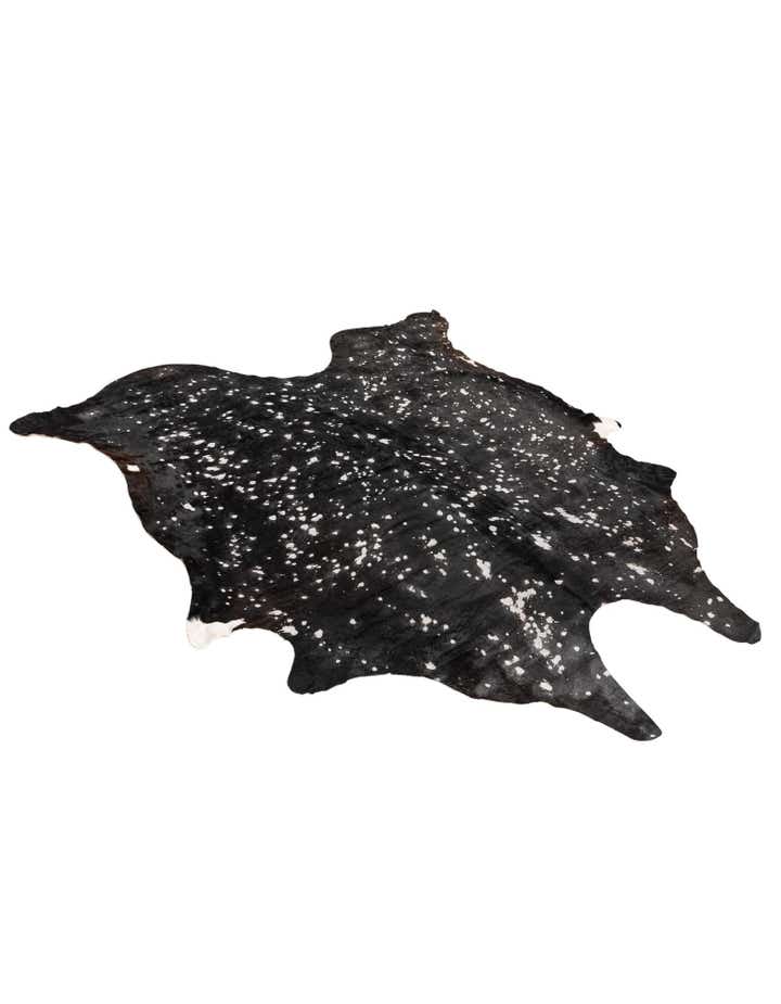 6' 4 x 7' Cowhide Leather Rug