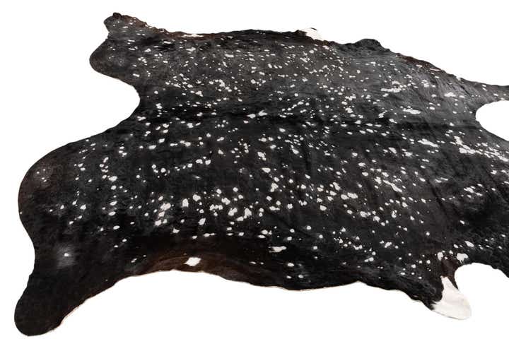 6' 4 x 7' Cowhide Leather Rug