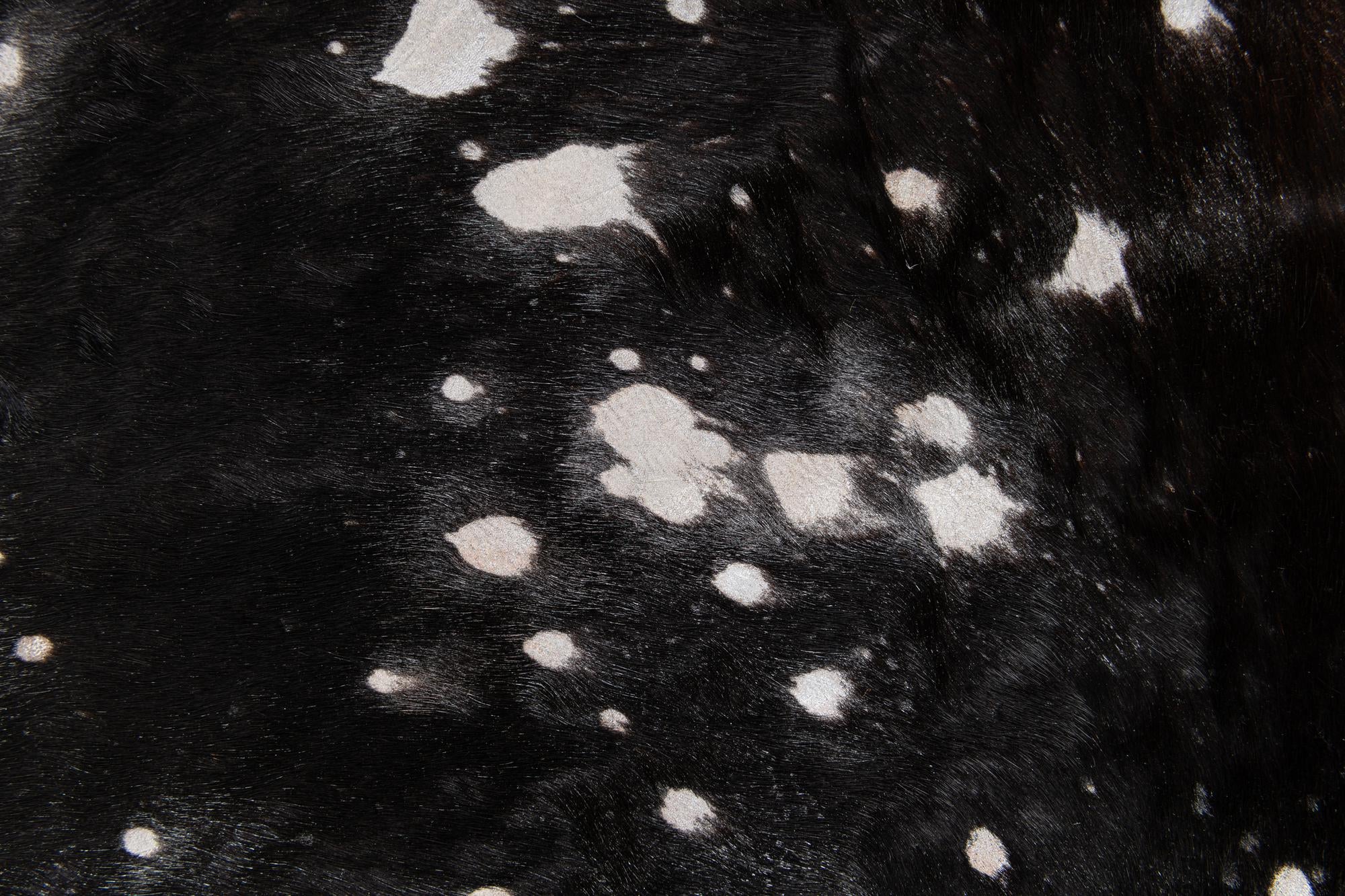 6' 4 x 7' Cowhide Leather Rug