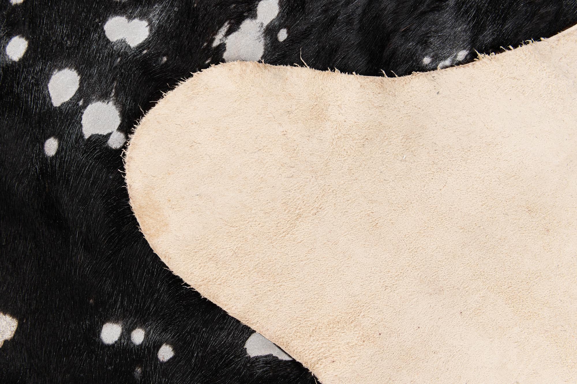 6' 4 x 7' Cowhide Leather Rug