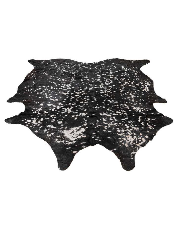 6' 3 x 7' 3 Cowhide Leather Rug