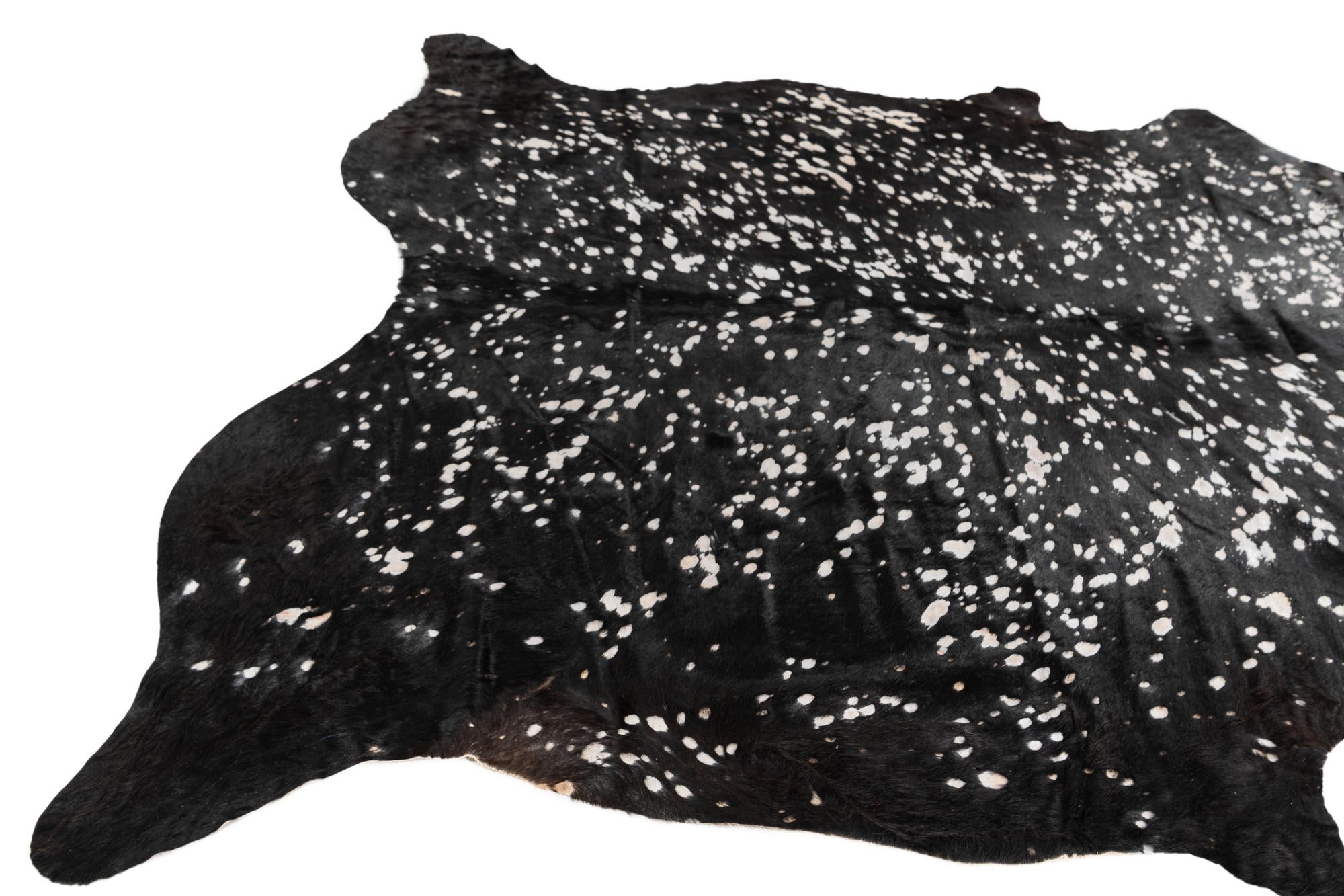 6' 3 x 7' 3 Cowhide Leather Rug