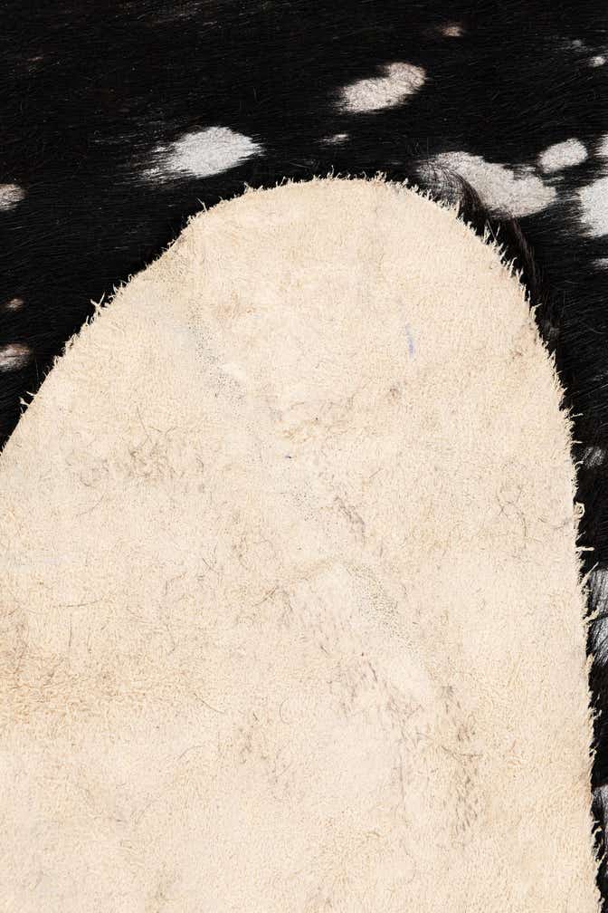 6' 3 x 7' 3 Cowhide Leather Rug