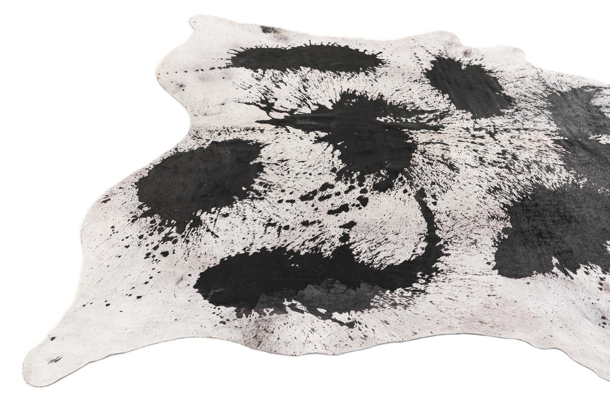 7' 4 x 8' 1 Cowhide Leather Rug