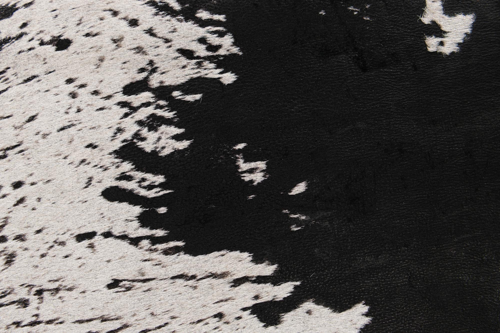7' 4 x 8' 1 Cowhide Leather Rug