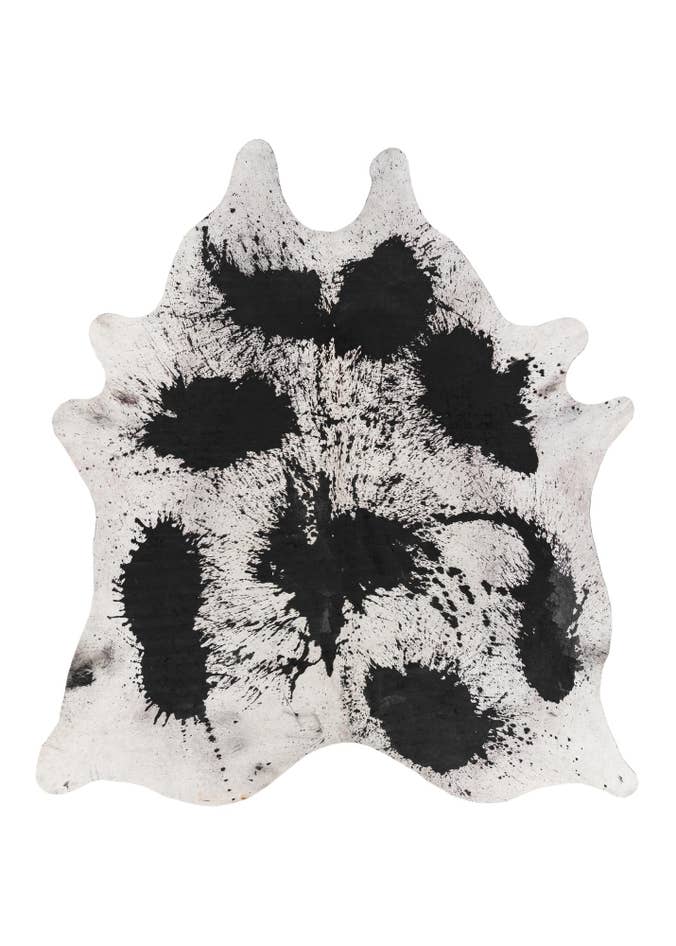 Detail image of 7' 4 x 8' 1 Cowhide Leather Rug