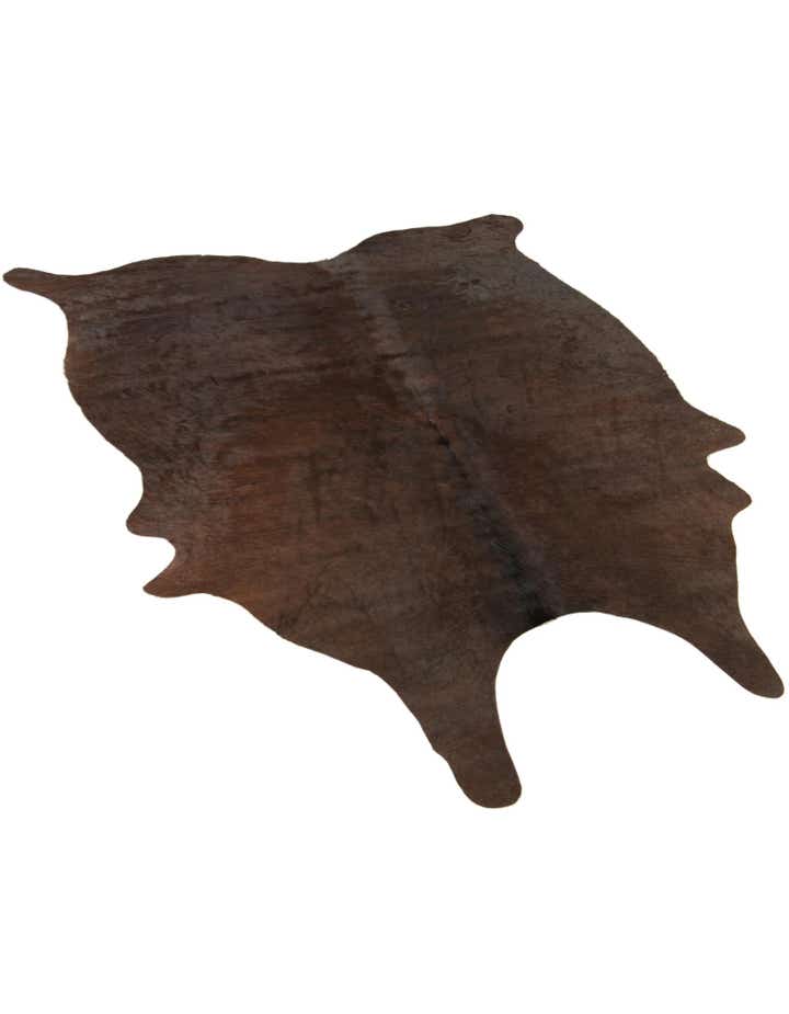 4' 10 x 5' 9 Cowhide Leather Rug