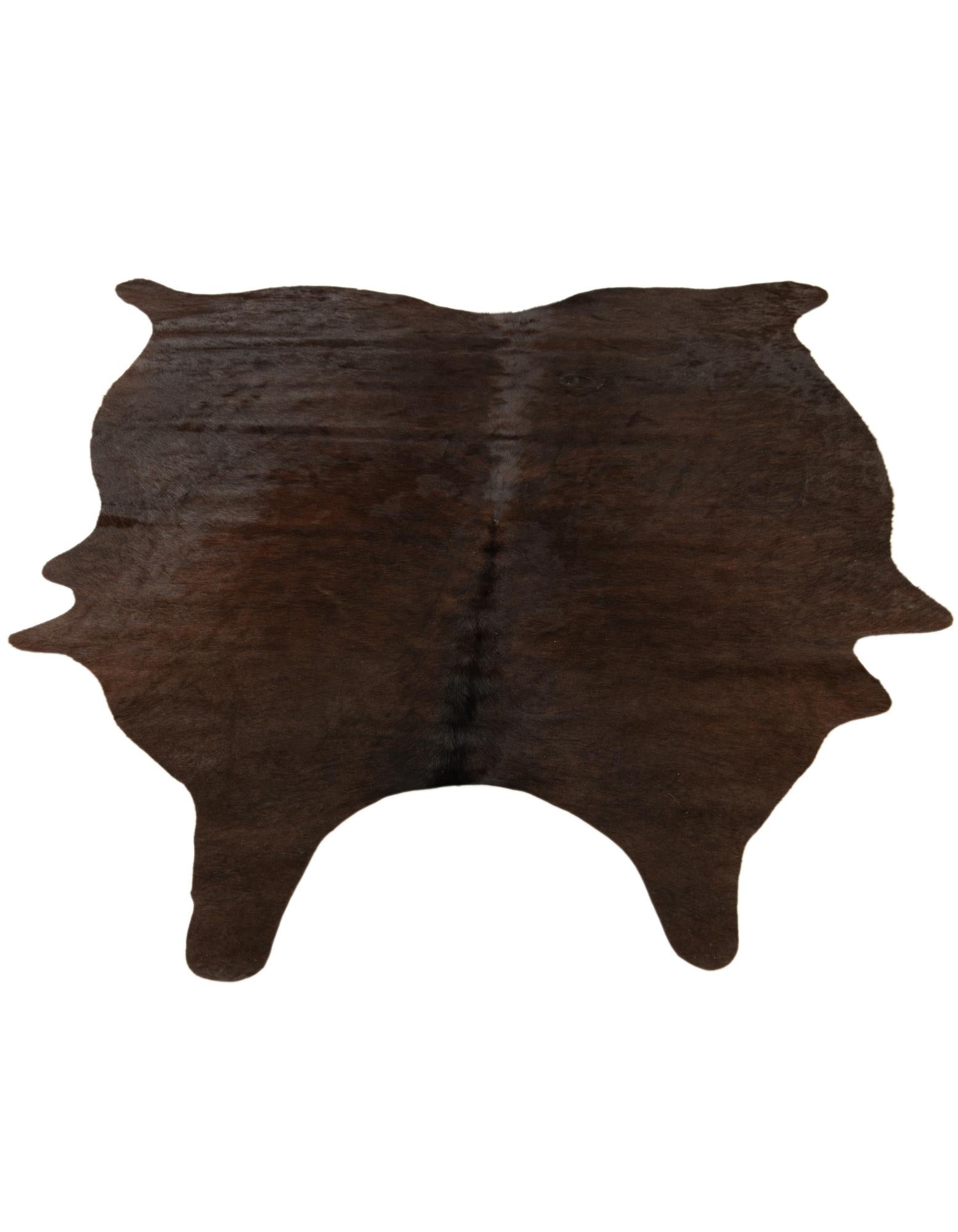 4' 10 x 5' 9 Cowhide Leather Rug